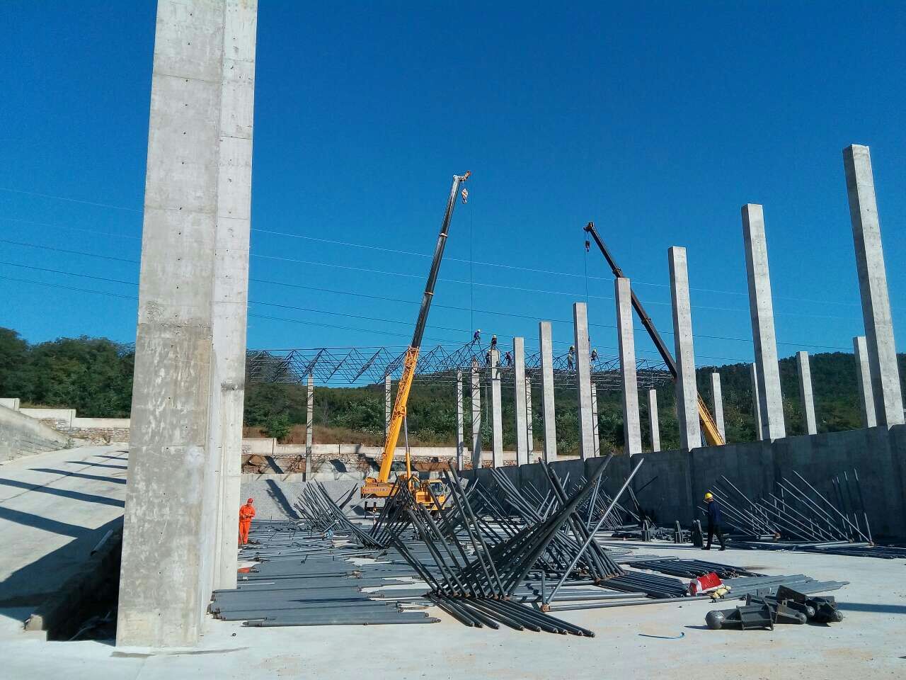 眉山搅拌站网架